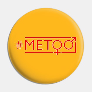 hashtag metoo - gender symbols - red Pin