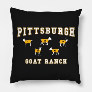 Pittsburgh Football GOAT Ranch Funny Football Animals Pillow