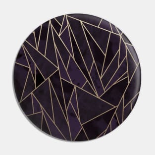 Shattered Deep Amethyst - Purple Mosaic Pattern Pin