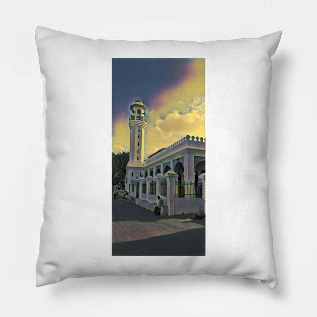 Beautiful Building Art Pillow by Avivacreations