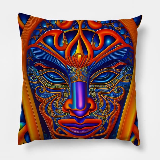 Dosed in the Machine (22) - Trippy Psychedelic Art Pillow by TheThirdEye