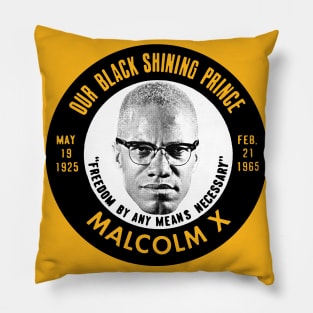 Malcolm X / Black Pride Button Pillow