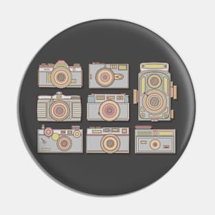 Grey Classic Camera Pin