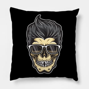 Rockabilly Skull Pillow