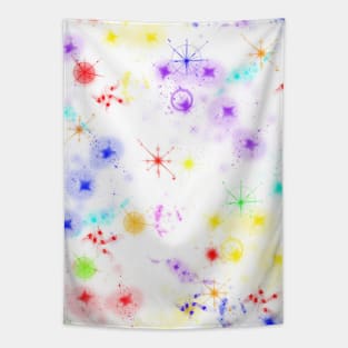 Splatter effect, Brush strokes, neon colors Tapestry