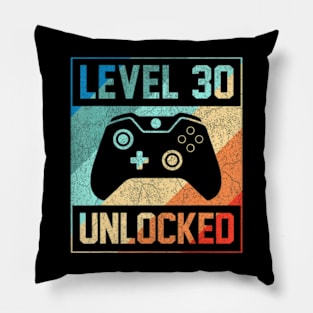 Level 30 Video 30th Birthday Pillow