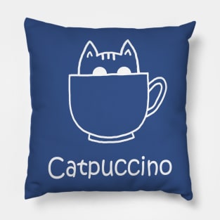 Catpuccino White Pocket Pillow