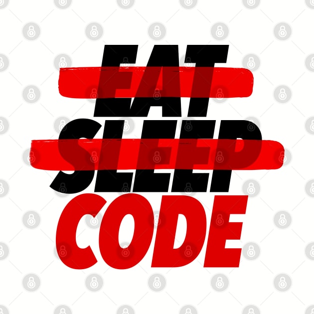 Eat Sleep Code – Programmer Humor Quote by DankFutura