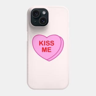 Conversation Heart: Kiss Me Phone Case