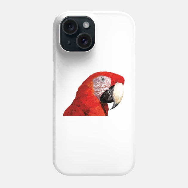 The scarlet macaw (Ara macao) Phone Case by obscurite