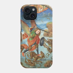 Saint Michael medieval illustration Phone Case