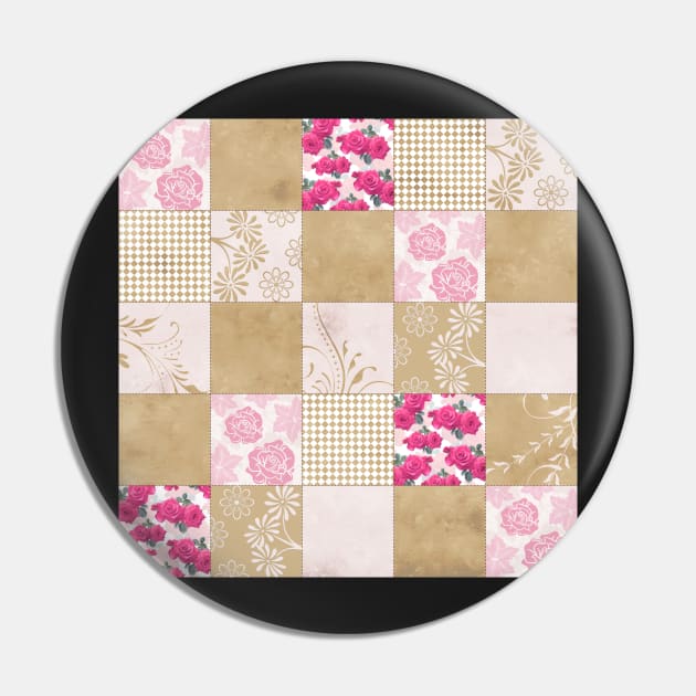 Spring Time - Patchwork Pin by GosiaOwczarz