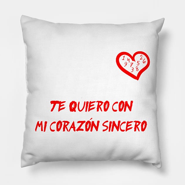 Corazon sincero Pillow by EagleFlyFree