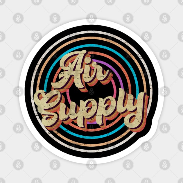 vintage circle line color Air Supply Magnet by KirikKikuk.Store