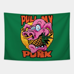 Pull My Pork with pineapples Tapestry