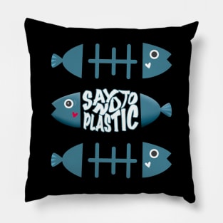 Say No To Plastic Ocean Lover Pillow