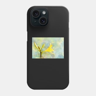 Textured photo of a yellow lily Phone Case