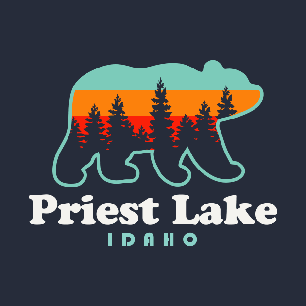 Priest Lake Idaho Camping Bear Spokane Washington by PodDesignShop