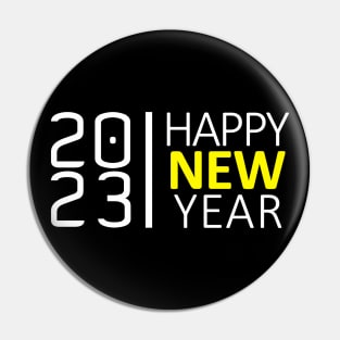 Happy New Year 2023 - White Pin