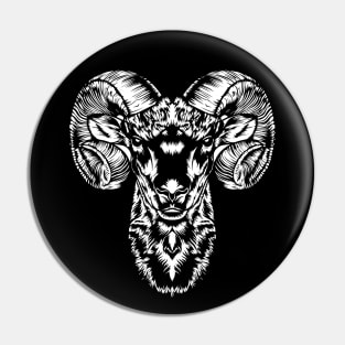 Goat Face Pin