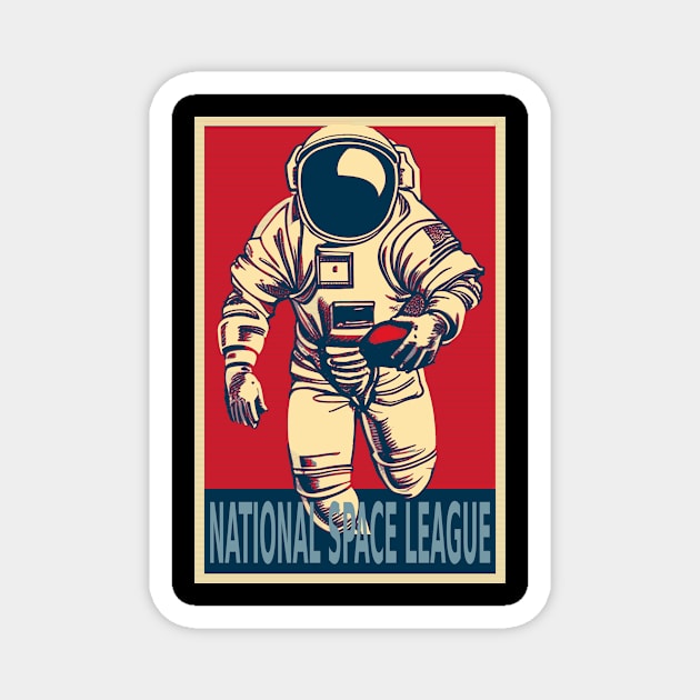 Astronaut Football Player Magnet by DesignArchitect