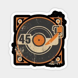 45 Record Adapter (Distressed) Magnet