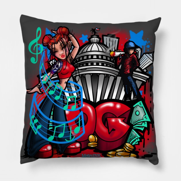 Dancing in DC Pillow by MetroInk