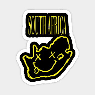 Vibrant South Africa x Eyes Happy Face: Unleash Your 90s Grunge Spirit! Magnet