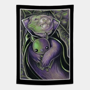 Ferret Dracula in Coffin - Ferret Tapestry