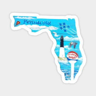 Pensacola Florida Icons Magnet