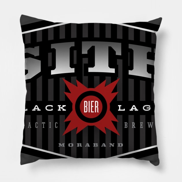 Sith Black Lager Pillow by MindsparkCreative