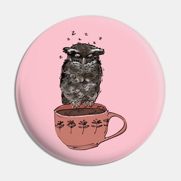 Need a coffee Pin by Sam18artworks