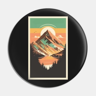 Sunset Mountain Range Pin