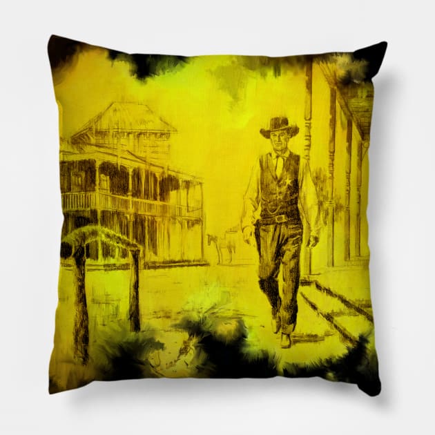 Artwork inspired in High Noon Pillow by miquelcazanya