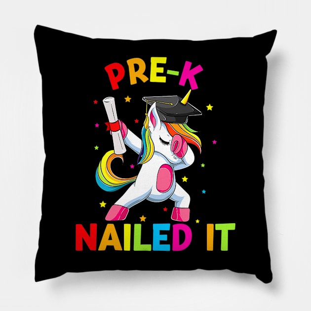 Pre-K Graduation Dabbing Unicorn Pillow by jerranne