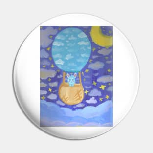 Kawaii Hot Air Ballon Bunny Pin