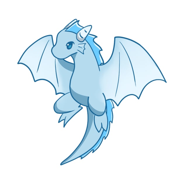 Chibi Blue Wyvern by BiscuitSnack