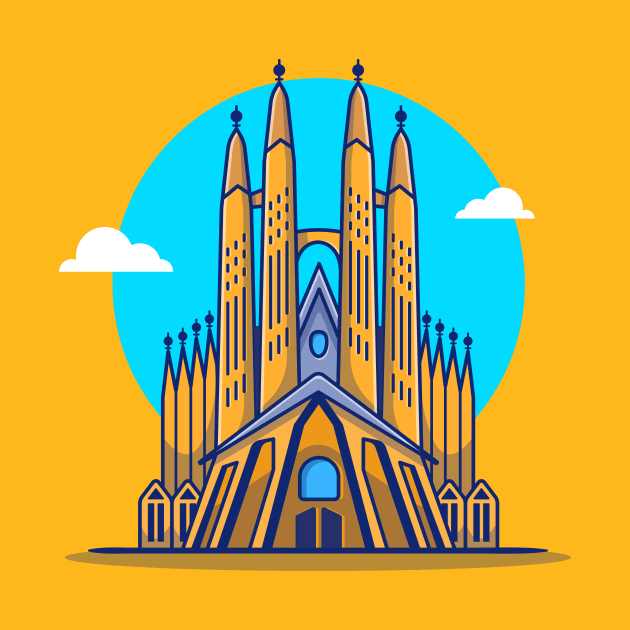 La Sagrada Familia Cartoon Illustration by Catalyst Labs