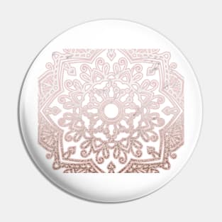 Elegant white rose mandala Pin