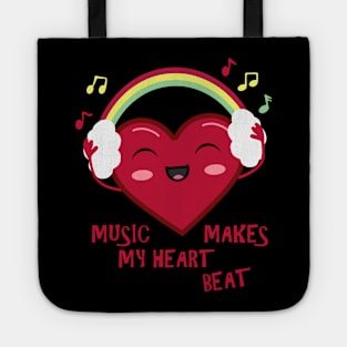 Music Makes My Heart Beat Kawaii Tote