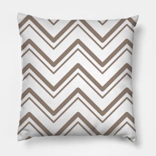 Brown Abstract Zigzag Lines Pillow