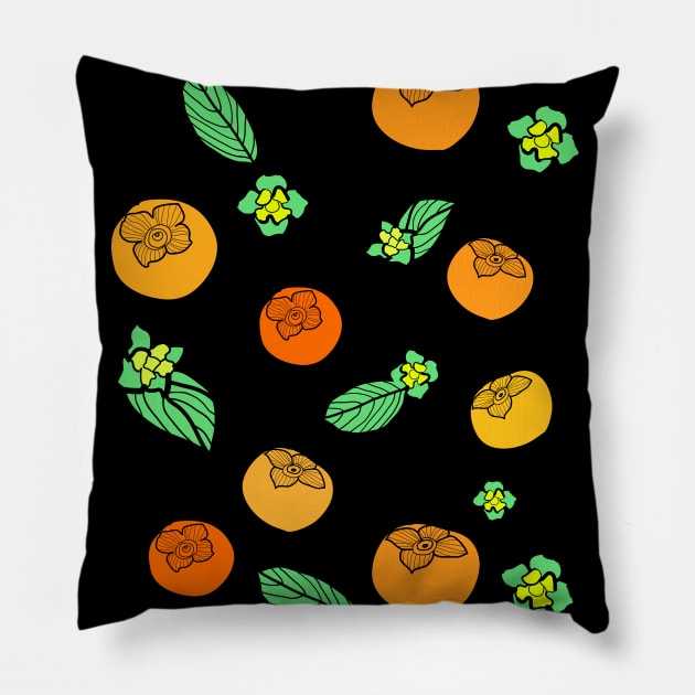 Persimmon fruits Pillow by CindyS