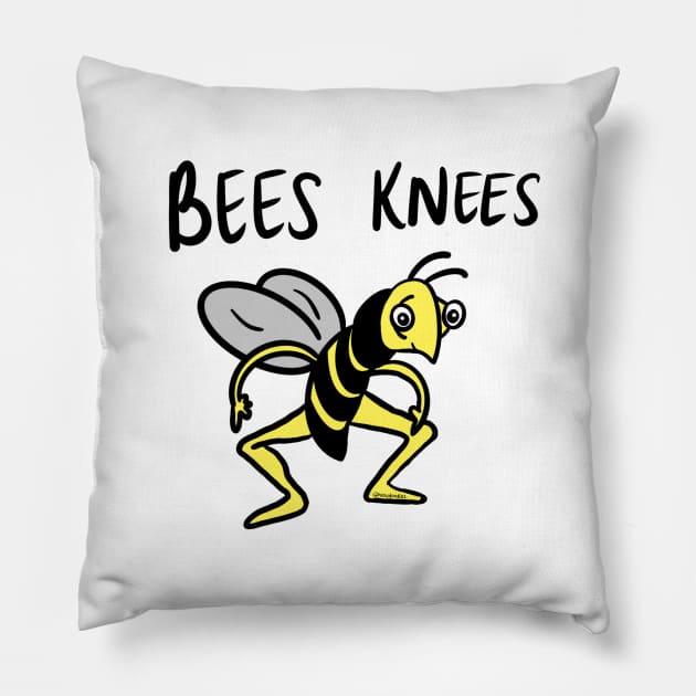 bees knees Pillow by hazydoodlez