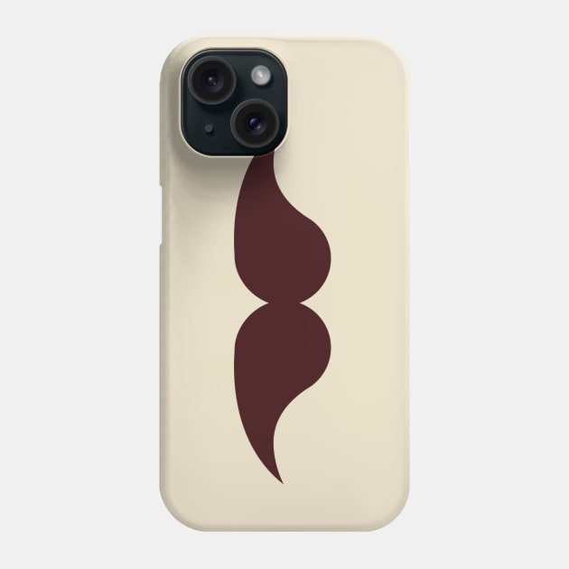 Thick Brown Mustache Phone Case by InkyArt