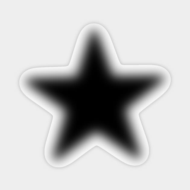 Black Blurry Star - Black Star - Sticker