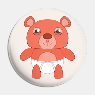 Teddy bear wearing underwear Pin