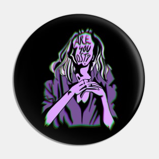 Are You Lost? Fairytale Dreamcore in amethyst purple Pin