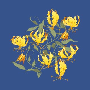 Gloriosa - yellow on navy T-Shirt