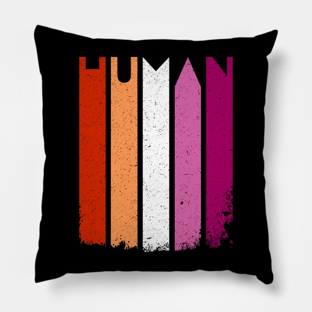 Lesbian and Human Gay pride Pillow by stuffbyjlim