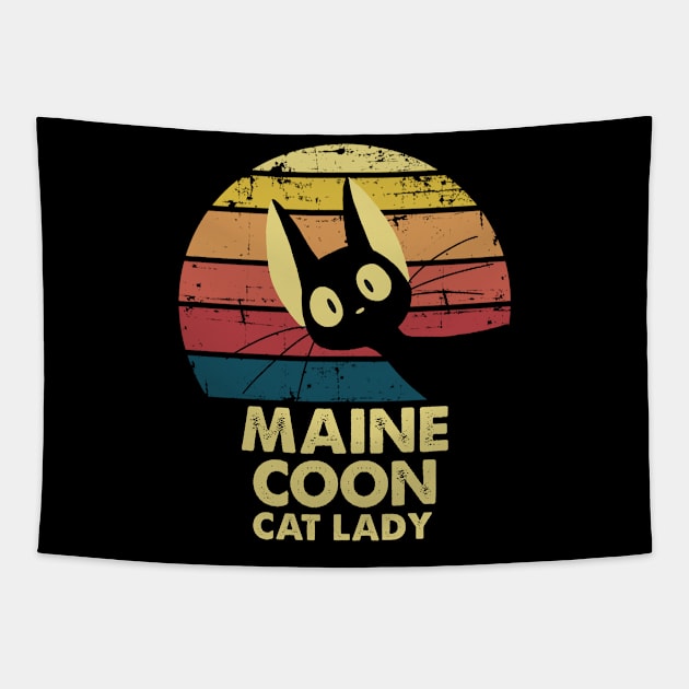 Maine coon cat mom. Perfect present for mom mother dad father friend him or her Tapestry by SerenityByAlex